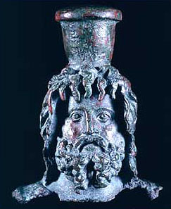 A bronze Serapis bust
